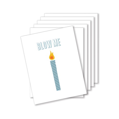 Tarjeta de Cumpleaños Traviesa Blow Me - Pack de 6