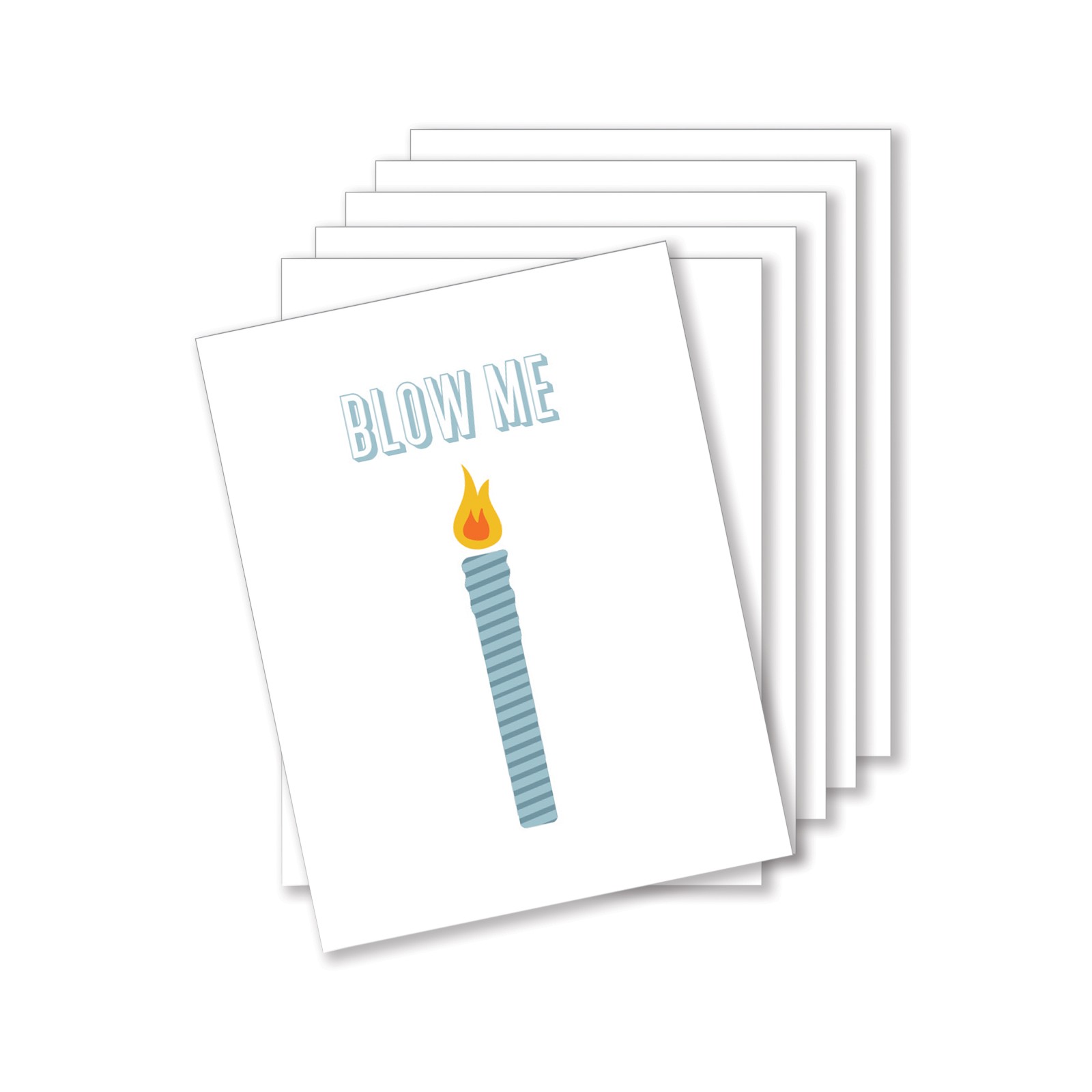 Blow Me Birthday Naughty Greeting Card - Pack Of 6