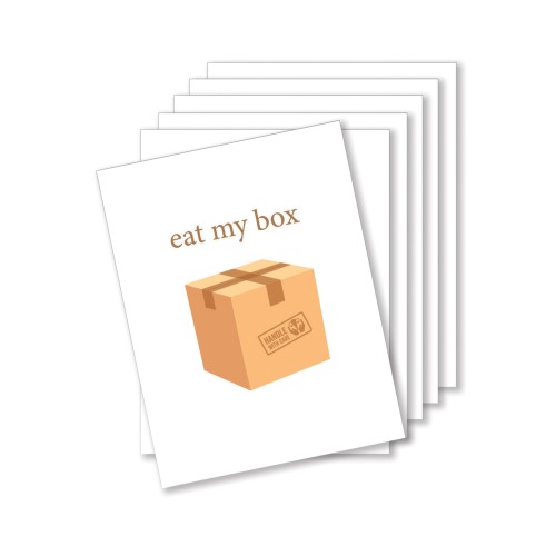 Naughty Eat My Box Greeting Cards for spicy messages