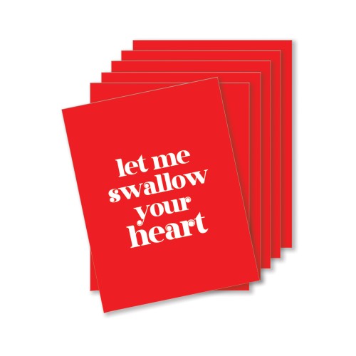 Swallow Your Heart Naughty Greeting Card Pack