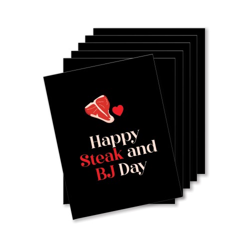 Tarjeta de Felicitación Happy Steak and BJ Day Pack