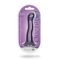 Dildo Curvo G-Spot 7" Shots Ouch Púrpura Metálico