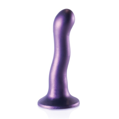 Dildo Curvo G-Spot 7" Shots Ouch Púrpura Metálico