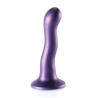 Dildo Curvo G-Spot 7" Shots Ouch Púrpura Metálico