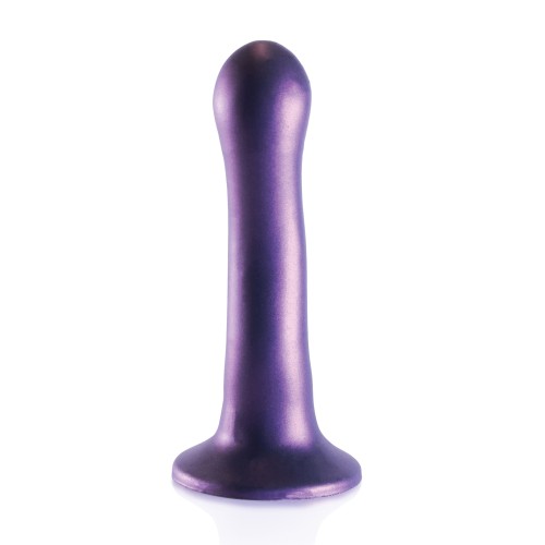 Dildo Curvo G-Spot 7" Shots Ouch Púrpura Metálico