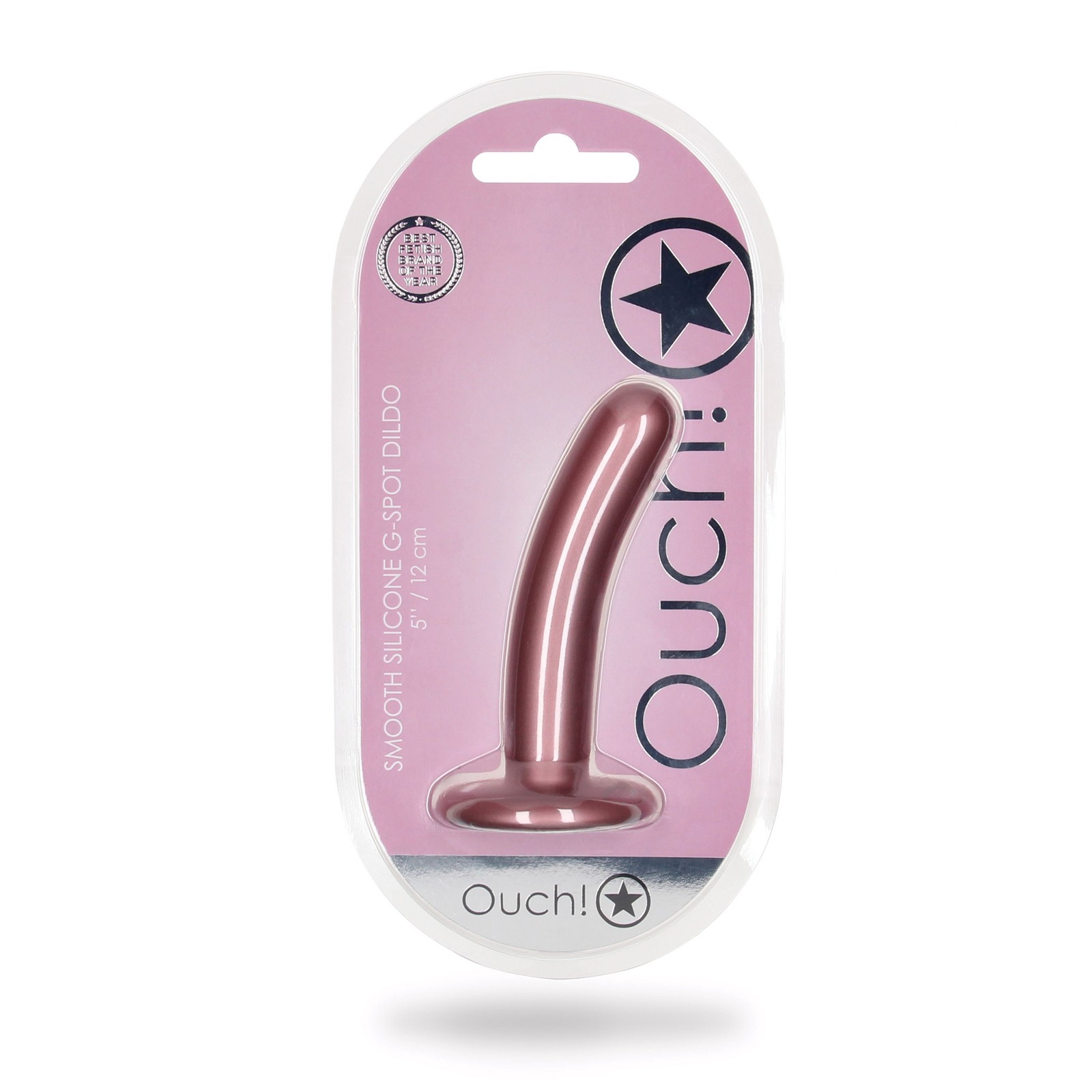 Shots Ouch 5 Inch Smooth G-Spot Dildo Rose Gold - Pleasure Awaits