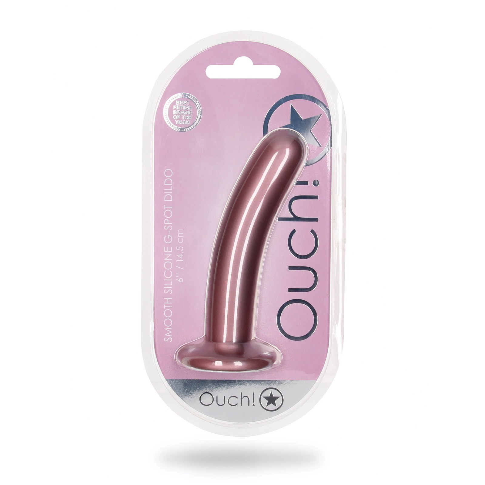 Dildo G-Spot Suave de Ouch en Rosa Dorado