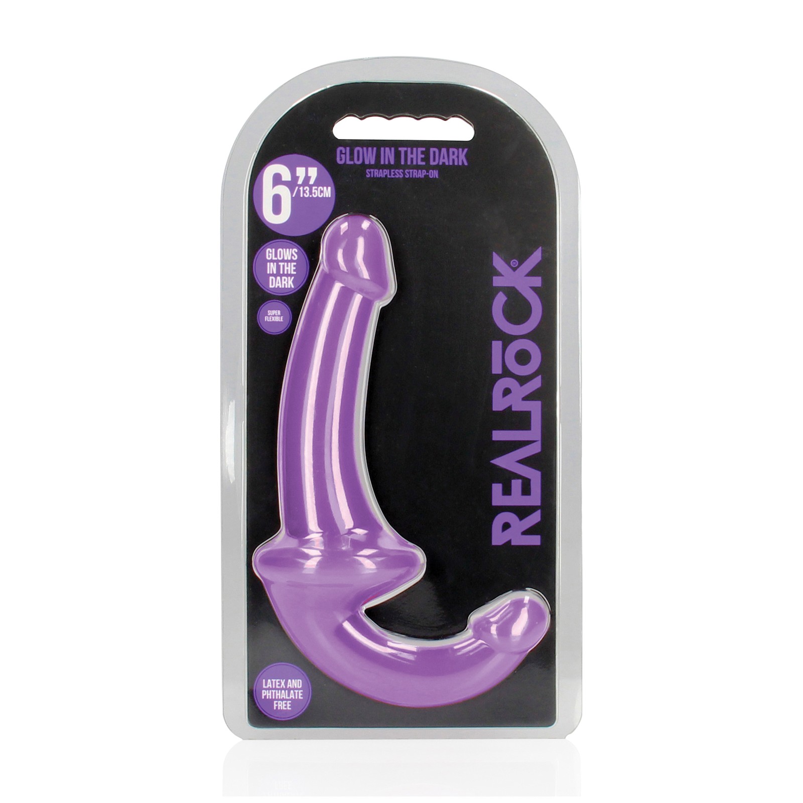 Shots RealRock 6 Inch Strapless Strap On Glow in the Dark - Ultimate Pleasure