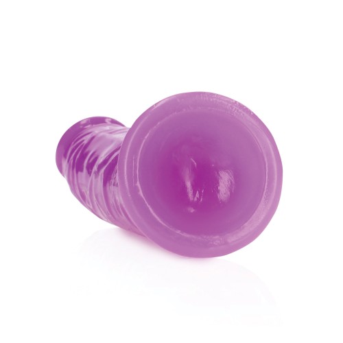 Dildo Slim RealRock que Brilla en la Oscuridad