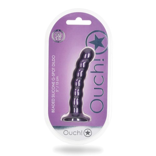 Beaded G-Spot Dildo - Metallic Purple