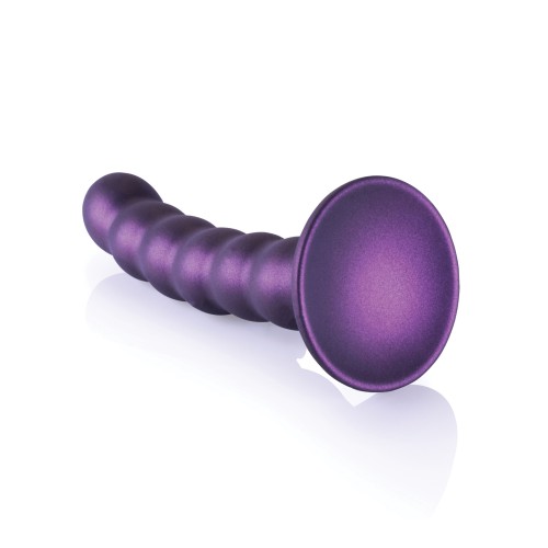 Beaded G-Spot Dildo - Metallic Purple