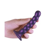 Dildo de G-Spot con Perlas - Púrpura Metálico