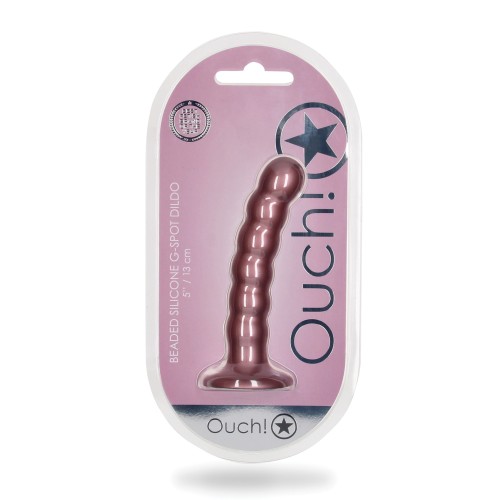 Shots Ouch 5 Beaded G Spot Dildo Rose Gold