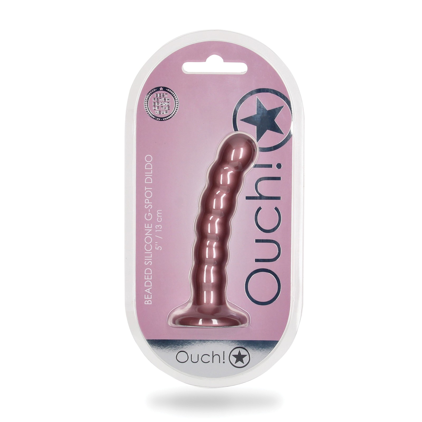 Shots Ouch 5 Beaded G Spot Dildo Rose Gold