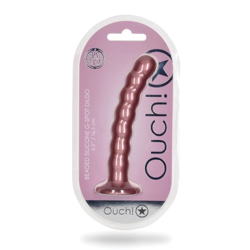 Shots Ouch Beaded G-Spot Dildo Rose Gold