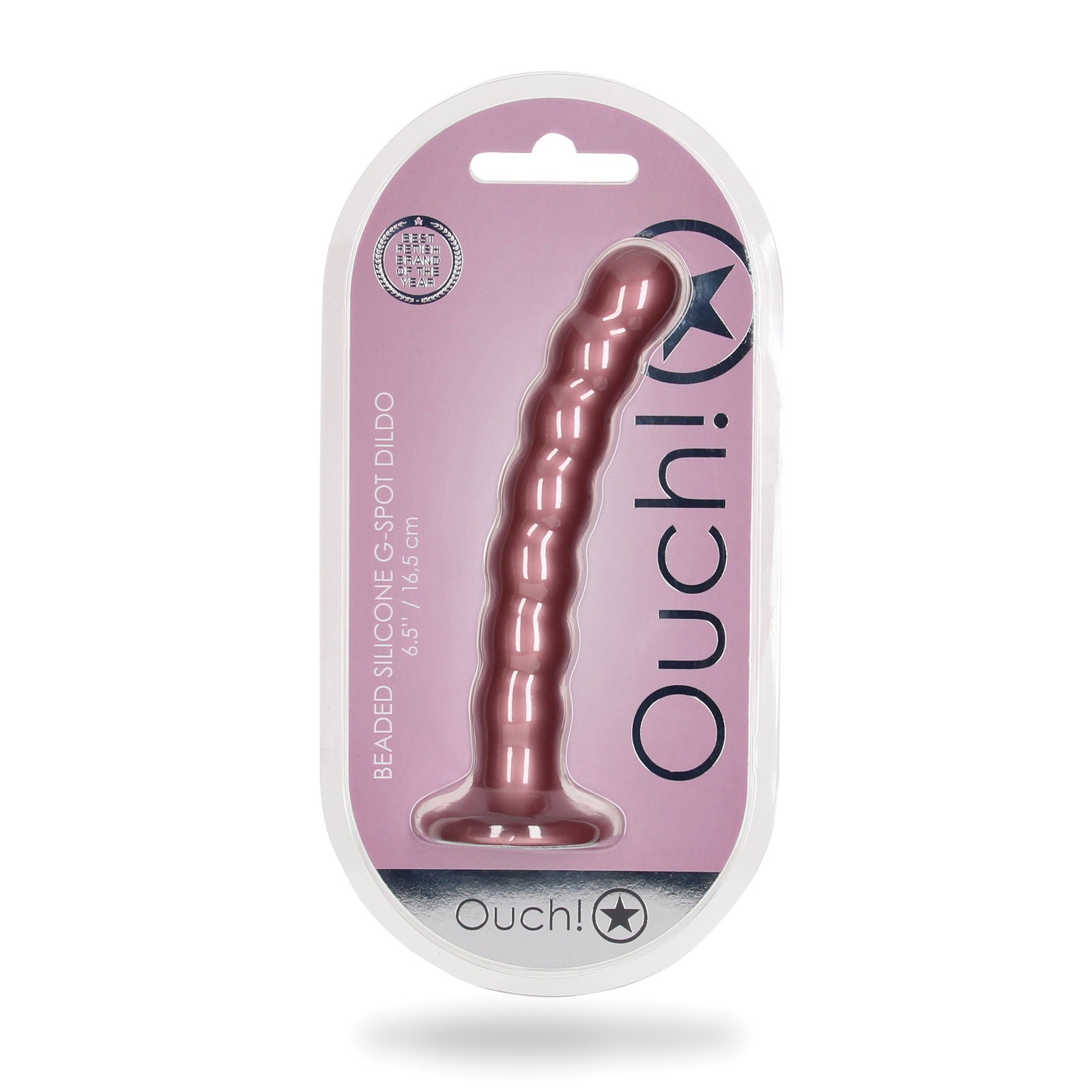 Shots Ouch Beaded G-Spot Dildo Rose Gold