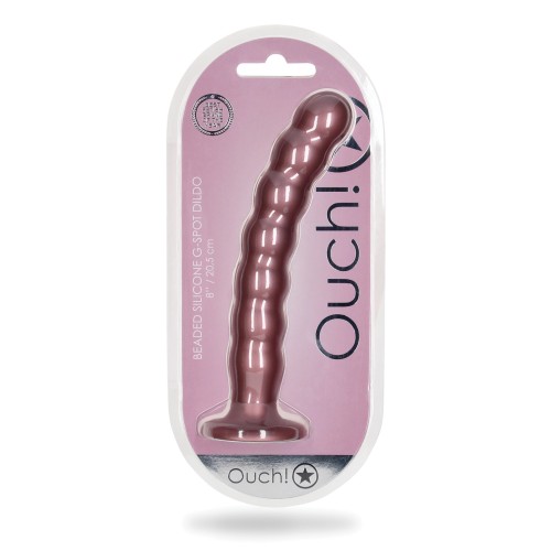 Dildo de G-Spot con Perlas - Rose Gold