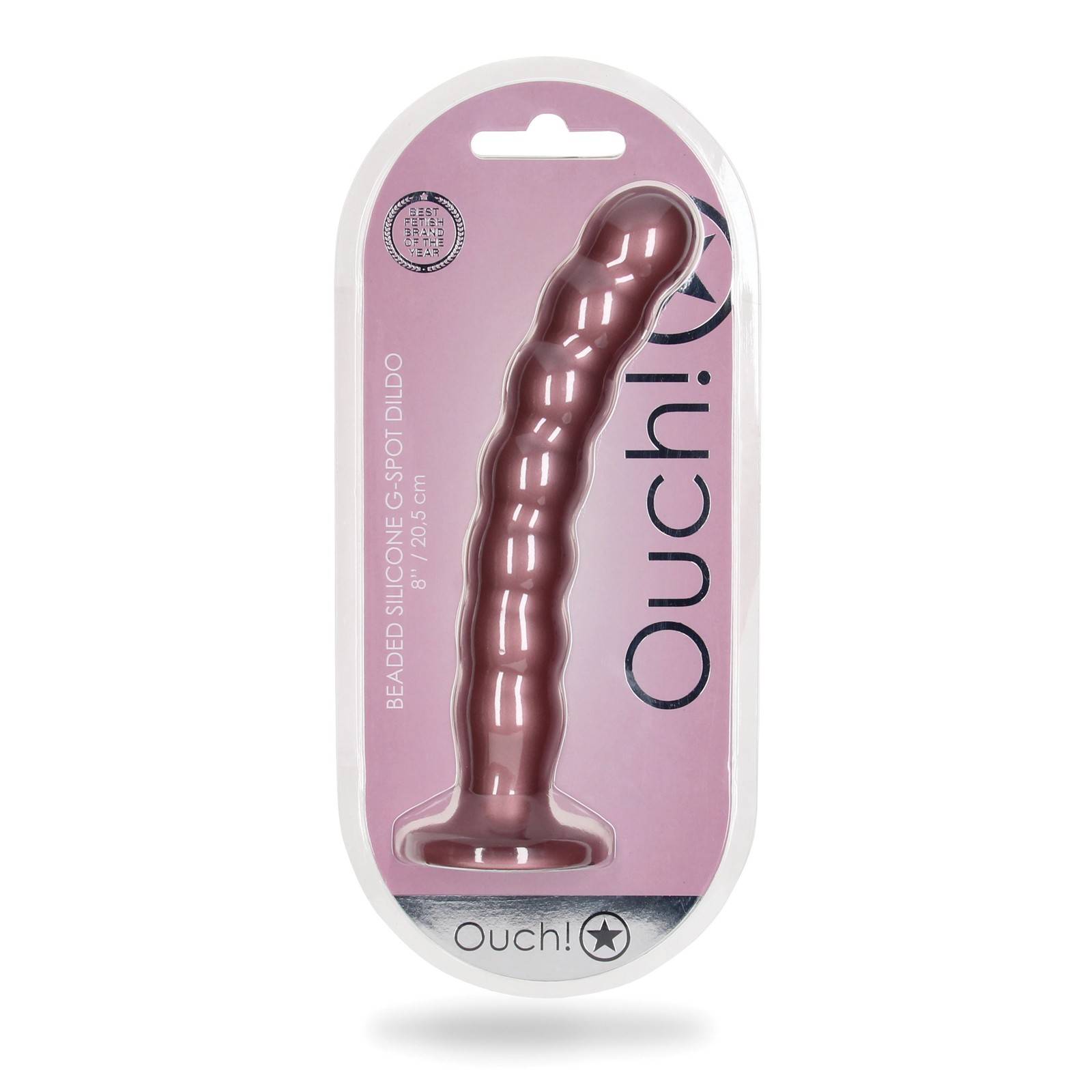 Dildo de G-Spot con Perlas - Rose Gold