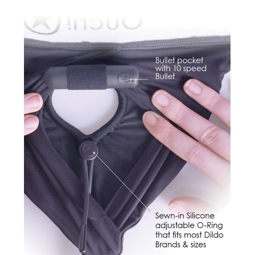 Shots Ouch Vibrating Strap-On Boxer - Exciting Pleasure