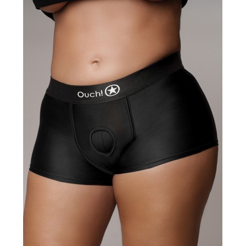 Shots Ouch Boxer Strap-On Vibrante Negro XL XXL