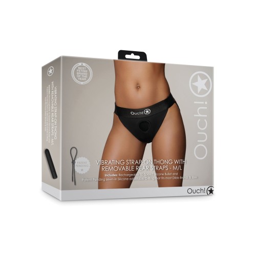 Tanga Strap-On Vibrante Ouch - Placer para Dos