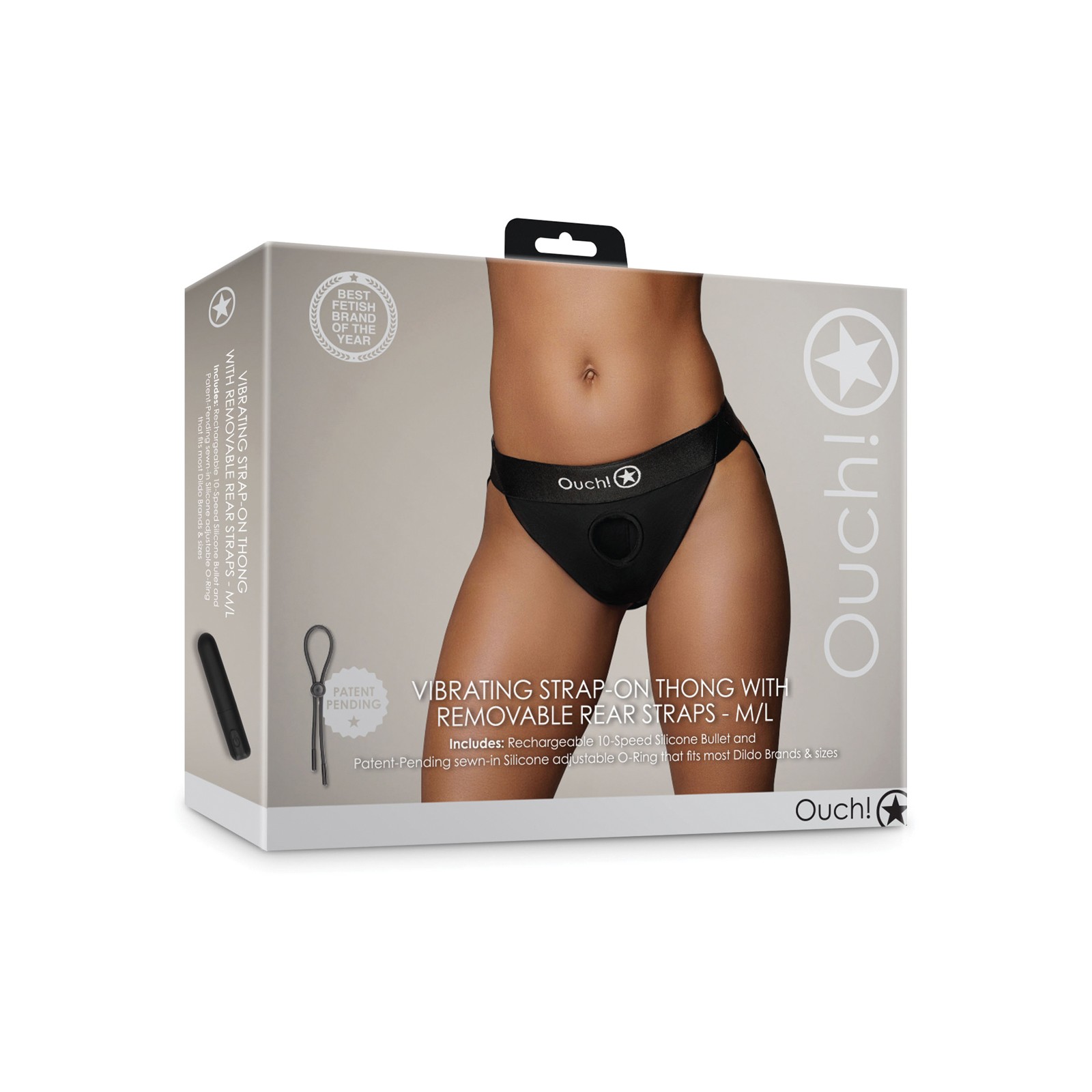 Tanga Strap-On Vibrante Ouch - Placer para Dos