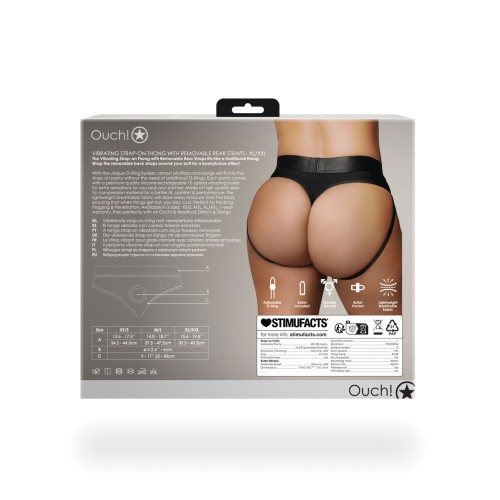 Shots Ouch Vibrating Strap-On Thong XL/XXL