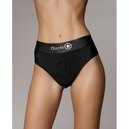 Shots Ouch Vibrating Strap-On Thong With Removable Straps