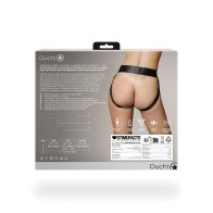 Shots Ouch Vibrating Strap On Panty Harness Black XS/S