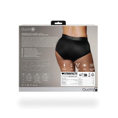 Bragas Strap-On Vibradoras Shots Ouch Negro XL/XXL