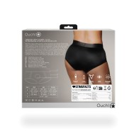 Shots Ouch Vibrating Strap-On Brief Black XL/XXL