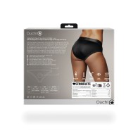 Vibrating Strap-On High-Cut Briefs Black