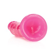 Dildo RealRock 8" Slim Brilla en la Oscuridad Rosa