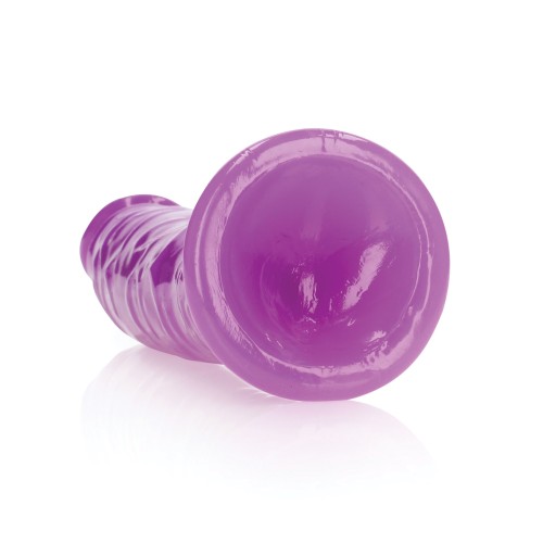 Shots RealRock Dildo Slim de 8 Pulgadas Brilla en la Oscuridad