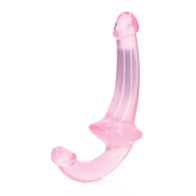 Shots RealRock Crystal Clear Strapless Strap-On Pink