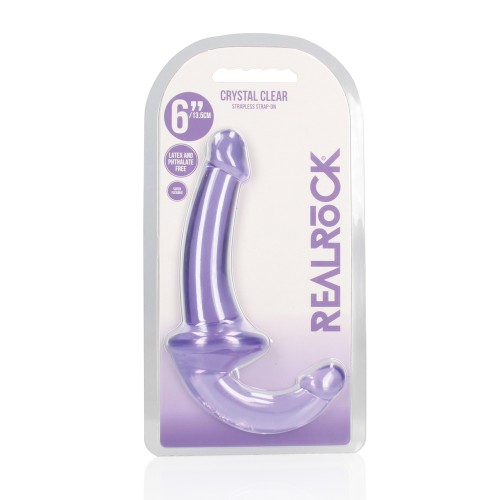 Shots RealRock Strap-On Transparente Sin Cinturón Morado