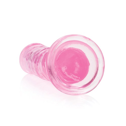 Dildo Transparente RealRock Crystal Clear de 8" con Ventosa - Rosa