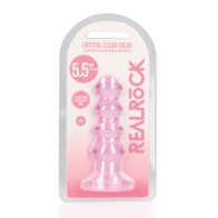 Dildo Plug Anal RealRock Crystal Clear 5.5 Pulgadas Rosa