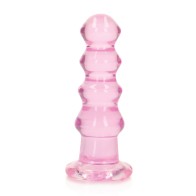 Dildo Plug Anal RealRock Crystal Clear 5.5 Pulgadas Rosa