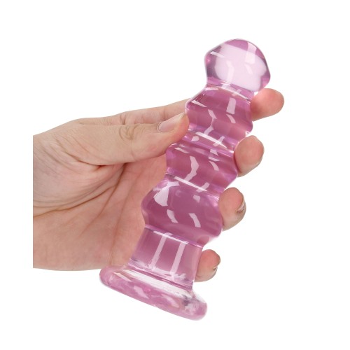 RealRock Crystal Clear Dildo Butt Plug 5.5 Inch Pink