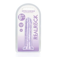 Shots RealRock Purple Crystal Clear Dildo