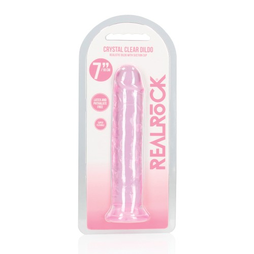 Dildo Recto de 7" con Ventosa - Rosa