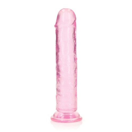 Shots RealRock 7" Straight Dildo with Suction Cup - Pink