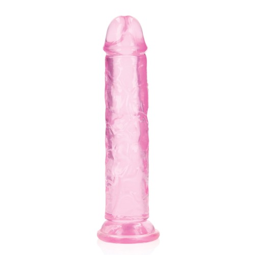 Shots RealRock 7" Straight Dildo with Suction Cup - Pink