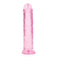 Dildo Recto de 7" con Ventosa - Rosa