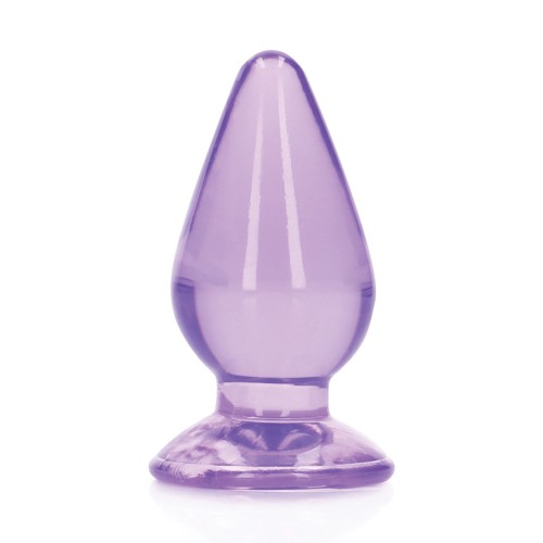 Plug Anal RealRock Crystal Clear 4.5 Pulgadas - Púrpura