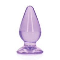 Plug Anal RealRock Crystal Clear 4.5 Pulgadas - Púrpura