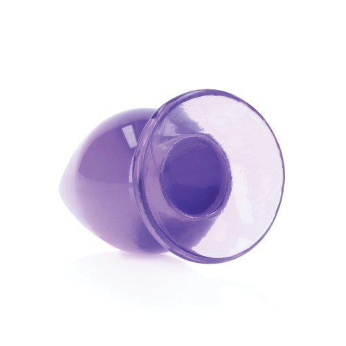 Shots RealRock Crystal Clear 4.5 Inch Anal Plug - Purple