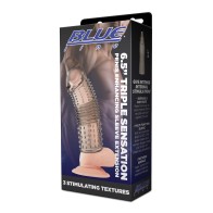 Blue Line C & B 6.5" Triple Sensation Penis Sleeve - Smoke