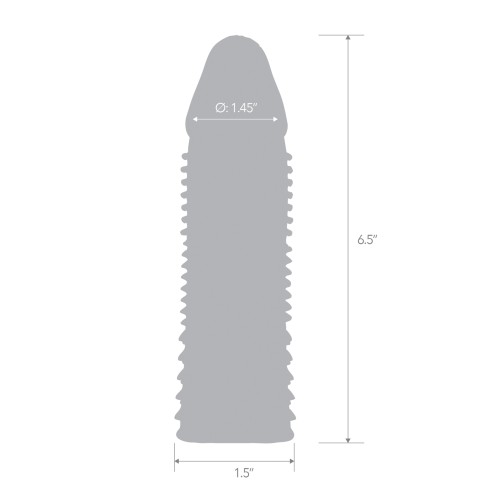 Blue Line C & B 6.5" Triple Sensation Penis Sleeve - Smoke